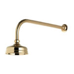 Aqualisa Aquatique Semi Recessed 5 Inch Fixed Shower Head Gold