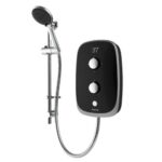 Aqualisa eVOLVE 8.5kW Electric Shower Black/Satin Silver