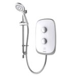 Aqualisa eVOLVE 9.5kW Electric Shower White/Satin Silver