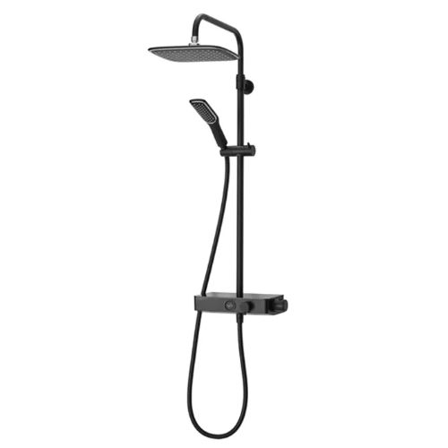 349353MB-1.jpg Triton PB Deiverte Matte Black Thermostatic Bar Mixer Shower - Image 1