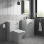 **Fresssh Alba Colours 500mm WC Unit Grey Mist Gloss