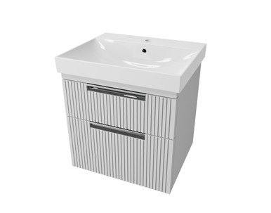 Product image for SKU 352004BK Fresssh Alba 500mm WH 2 Drawer Basin Unit Black & Basin - Image 1