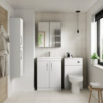 **Fresssh Alba L Shaped Combo Unit - 500 WC Unit - Hacienda Black