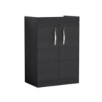Fresssh Alba 600mm F/S 2 Door Basin Unit Only Black
