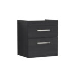Fresssh Alba 500mm W/H 2 Drawer Basin Unit - Black