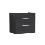 Fresssh Alba 600mm W/H 2 Drawer Basin Unit - Black