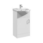 Fresssh Alba 450mm Single Mirror Cabinet Gloss Grey