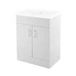Alba Contract Vanity Unit 600 x 400mm Gloss White