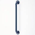 Round Flange Grab Rail Steel Exp Fttgs Dark Blue