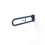 Trombone Lift & Lock Hinged Support Rail Toilet Roll Holder Dark Blue