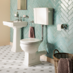 Low level cistern fittings pack with wedges spatula lever flush pipe
