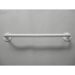 Product image for SKU 352500WH Round Flange Grab Rail Steel Exposed Fixings 25mm x 610mm White - Image 1