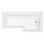 Fresssh Solarna 1700x850x700 L-Shaped Shower Bath RH White