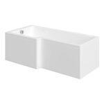 Fresssh Solarna 1500x850x700 L-Shaped Shower Bath LH White