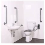 Close Coupled Doc M Toilet Pack TMV3 Valve Dark Grey