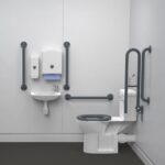 Close Coupled Lever Doc M Toilet Pack Dark Grey