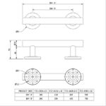Luxury Grab Rail Straight Stainless Steel Conc Fixings 600mm Satin