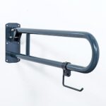 Removable Toilet Roll Holder For SSteel Hinged Support Rail Dark Grey
