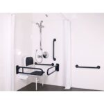 Concealed Valve Doc M Shower Pack SSteel Conc Fxngs Dark Blue