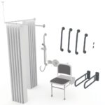 Concealed Valve Doc M Shower Pack SSteel Conc Fxngs Dark Grey