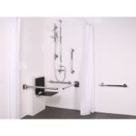 Exposed Valve Doc M Shower Pack SS Grab Rails Sline Shwr Seat Polished