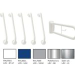 Lecico Grey Grab Rail Pack Inc Hinged Support Rail Without Leg