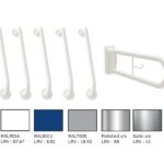 Lecico White Grab Rail Pack Inc Hinged Support Rail Without Leg