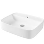 Lecico Designer F/S Basin Square 500mm With Tap Deck