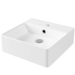Lecico Designer F/S Basin Square 380mm With Tap Deck
