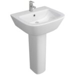 Atlas Trade 1 Tap Hole Basin and Pedestal Set