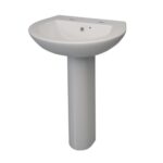Atlas Trade 2 Tap Hole Basin and Pedestal Set