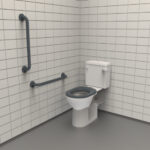 Close Coupled Ambulant Doc M Toilet Pack Dark Grey