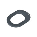 Toilet Seat Ring Only SS Bar Hinge Dark Grey