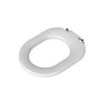 Toilet Seat Ring Only SS Bar Hinge White
