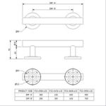 Luxury Grab Rail Straight SS Conc Fxgs 300mm Matt Black(RAL 9005)