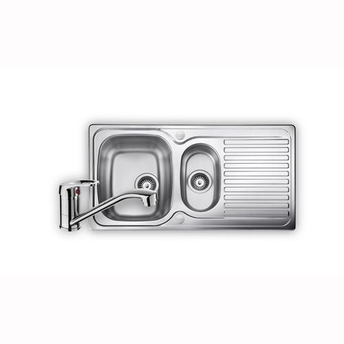 35342801-1.jpg Linear Sink & Tap Pack 1.5 Bowl 1th With TMO35 Tap & Waste Kit - Image 1