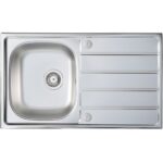 Fresssh Cmpact Snge Bowl Sink & Drner 860x500x170mm With Mxr Tap & Wst