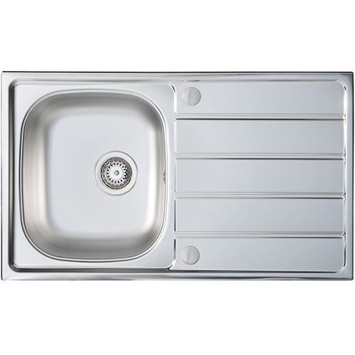35343201-1.jpg Fresssh Cmpact Snge Bowl Sink & Drner 860x500x170mm With Mxr Tap & Wst - Image 1