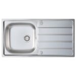 Fresssh Large Sng Bowl Sink & Drainer 965x500x170mm With Mxr Tap & Wst