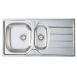 Fresssh Large 1.5 Bowl Sink & Drainer 965x500x155mm With Mixer Tap