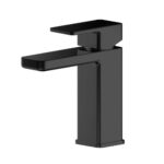 Tackley Mono Basin Mixer With Push Button Waste - Matt Black