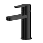Yarnton Mono Basin Mixer With Push Button Waste - Matt Black