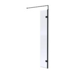 Fresssh Wetroom Swing Screen 300x1850mm Black