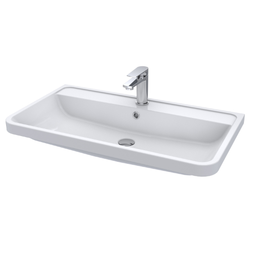 35374801-1.jpg Fresssh 800x450mm Poly Marble Basin - Image 1