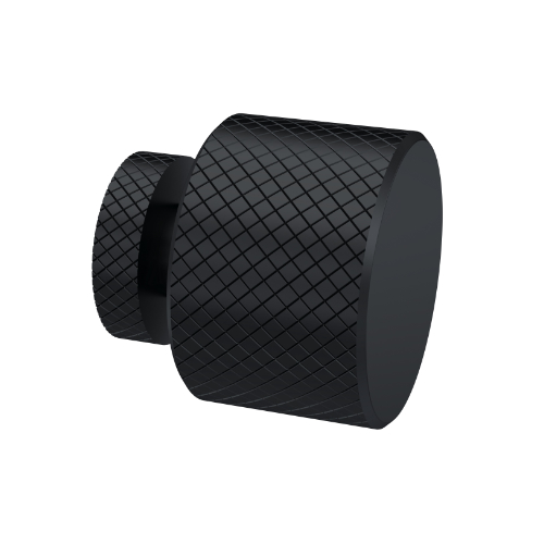 353770MB-1.jpg Knurled Knob Handle- matt black - Image 1