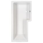 (B)(2389) Carron 1600x850mm Quantum Showerbath Carronite NTH Bath RH
