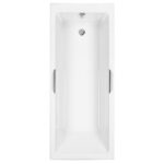 (T3) Carron 1500x700mm Integra Sgl End/Twin Grip Carronite NTH Bath