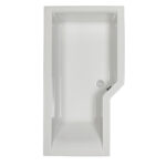 (T3)(02428) Carron 1575x850mm Edge Showerbath Carronite NTH Bath LH