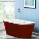 (T3)(02103) Carron 1750x800mm Halcyon FS Carronite NTH Bath Oval Red