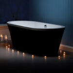 (T3) Carron 1750x800mm Halcyon FS Filler Carronite NTH Bath Oval Black
